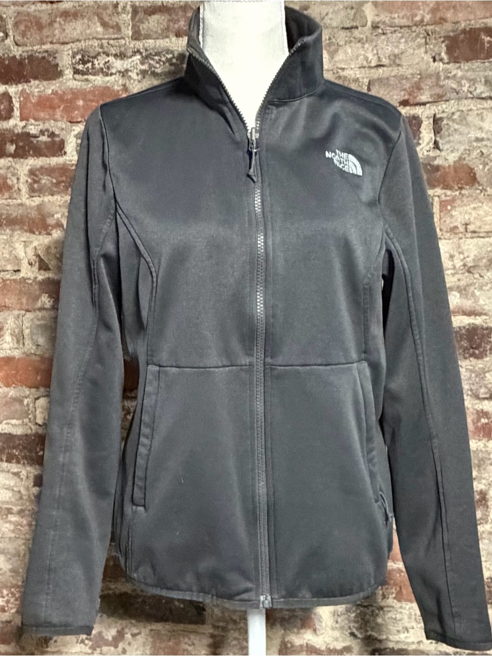 The North Face Agave Full Zip Jacket Women's Medium Grey Heather Softshell